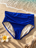 Women's Side-Tie High Leg Medium Coverage Bikini Bottom - Shade & Shore Cobalt Blue